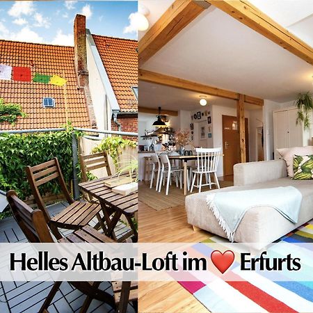 Helles 80M2 Maisonette-Loft Mit Balkon, Kingsize Bett, Smart-Tv, Etc Erfurt Extérieur photo